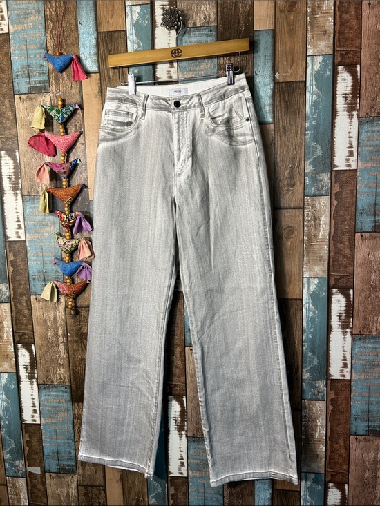 Forever 21 Denim - Forever 21 Light Gray Wide Leg Jeans — High Rise Flare